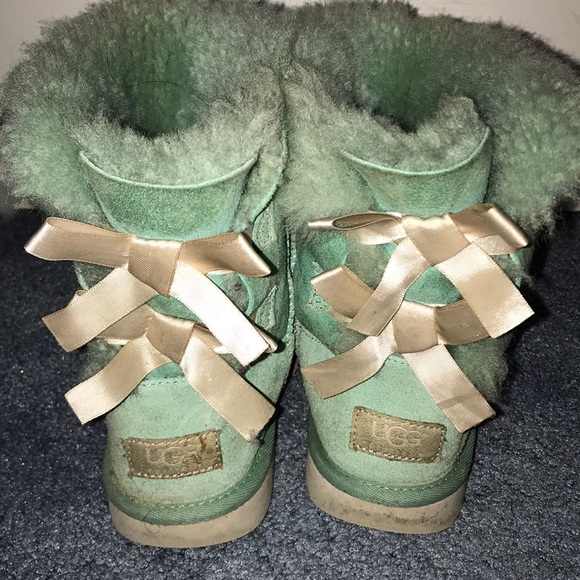 aqua uggs with bows